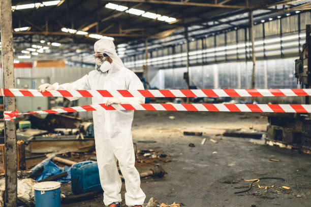 Professional Biohazard Cleanup technician working in Snellville, GA